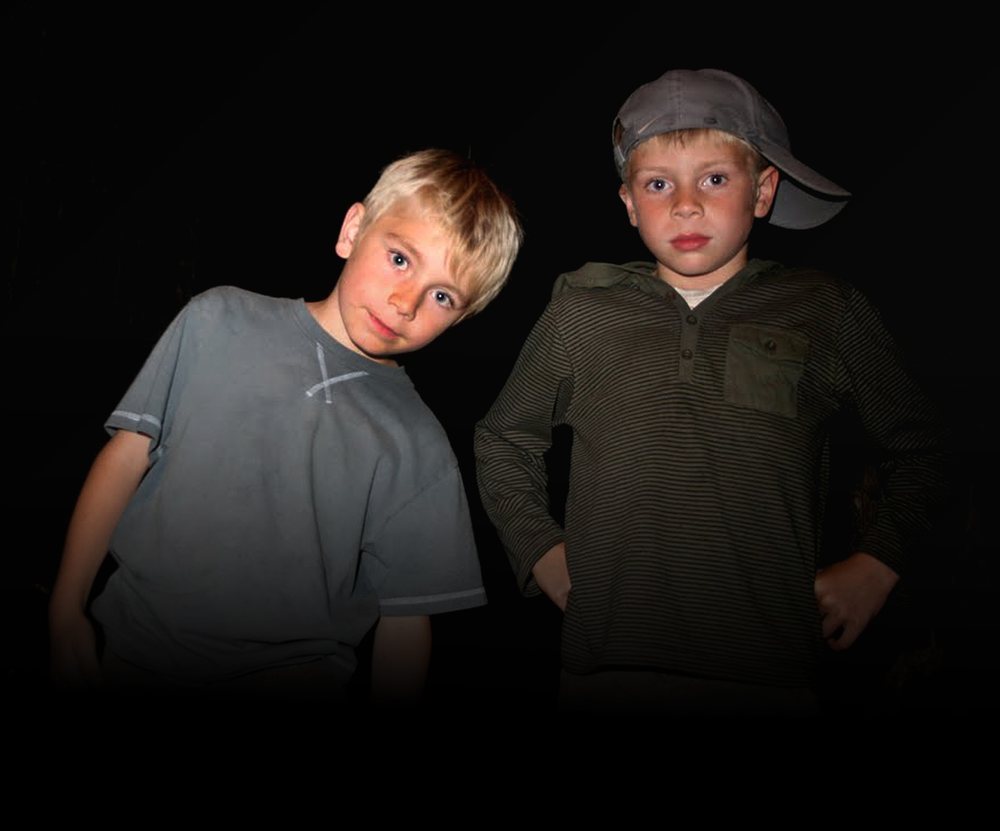 Caleb and Elias as kids